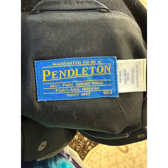 True Vintage Pendleton Wool and Leather Varsity Jacket - Picture 2 of 8